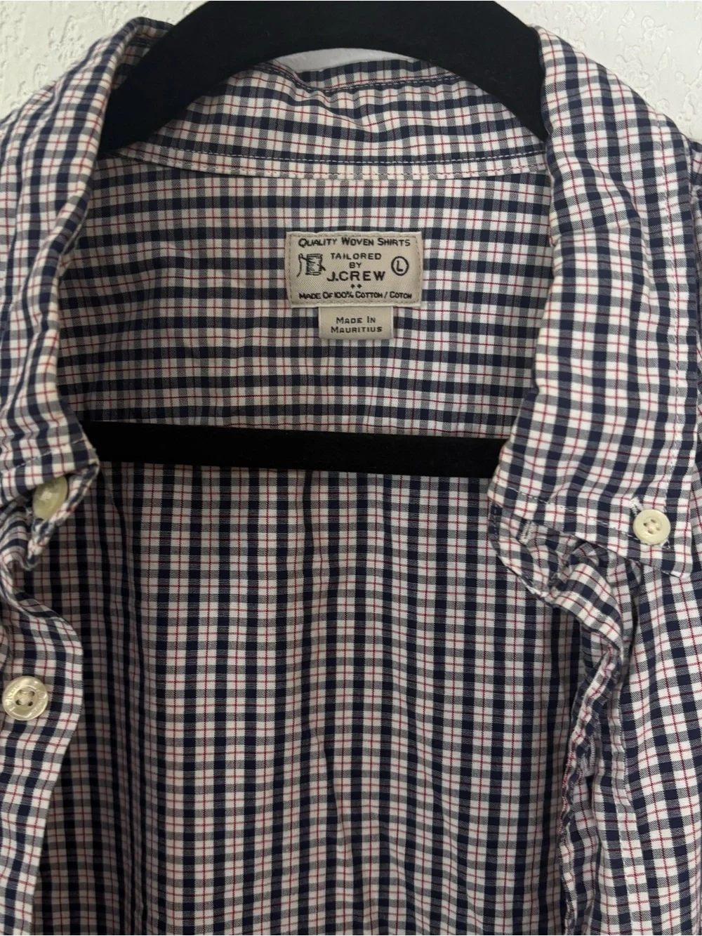 Vintage 90s JCrew Black & White Plaid Button-Up Shirt Jacket